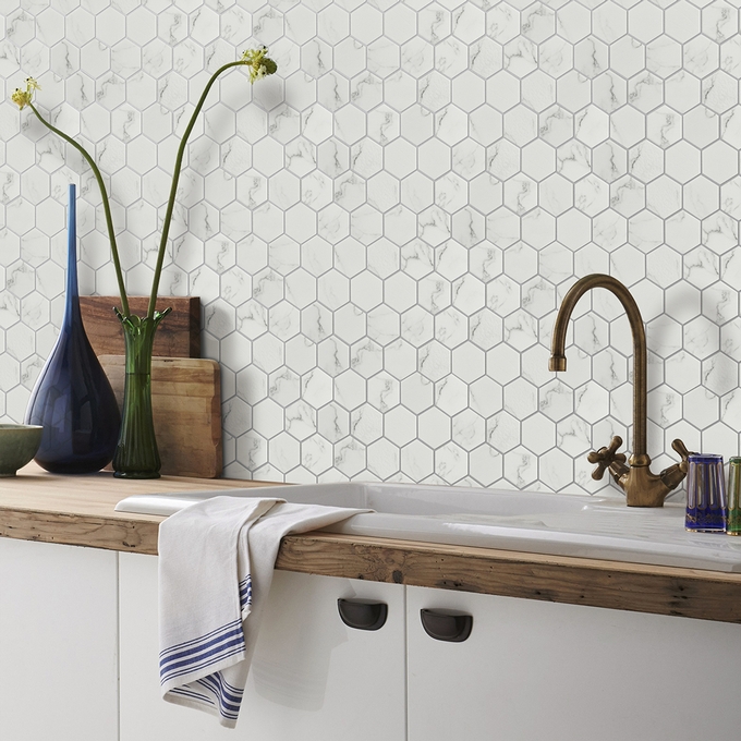 MOSAÏQUE HEX ÉMAILLÉE