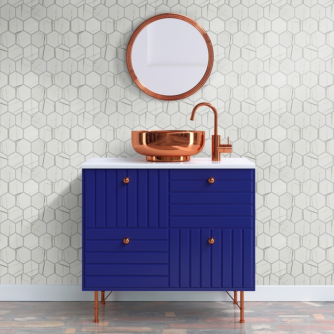 MOSAÏQUE HEX ÉMAILLÉE