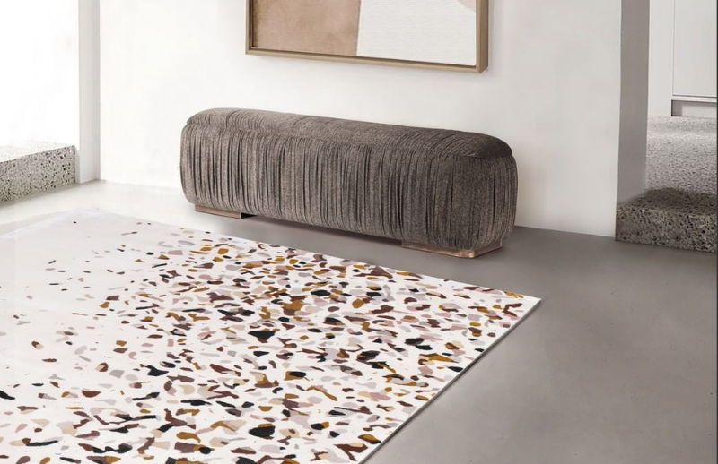 Carpette en motif de Terrazzo Carpette Terrazzo avec motifs